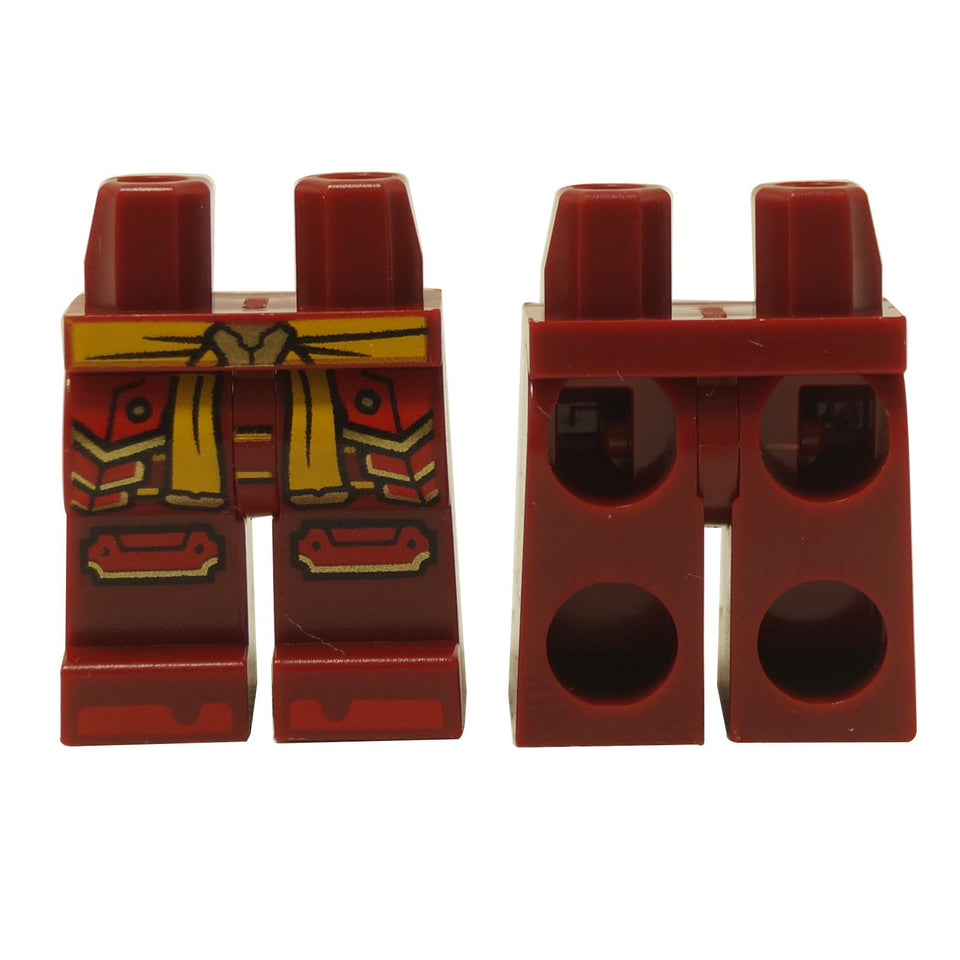 LEGO armor minifigure legs 970c00pb1593 with sash and kneepad print