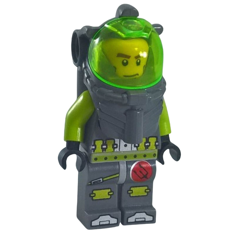 LEGO Axel minifigure atl001 Atlantis diver suit green helmet
