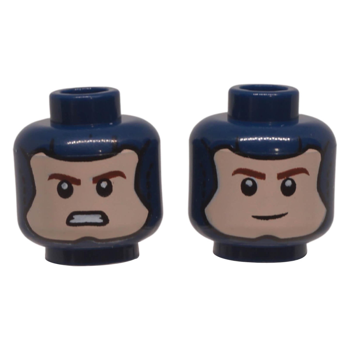 LEGO minifigure head balaclava 3626pb3276 dual sided smile angry