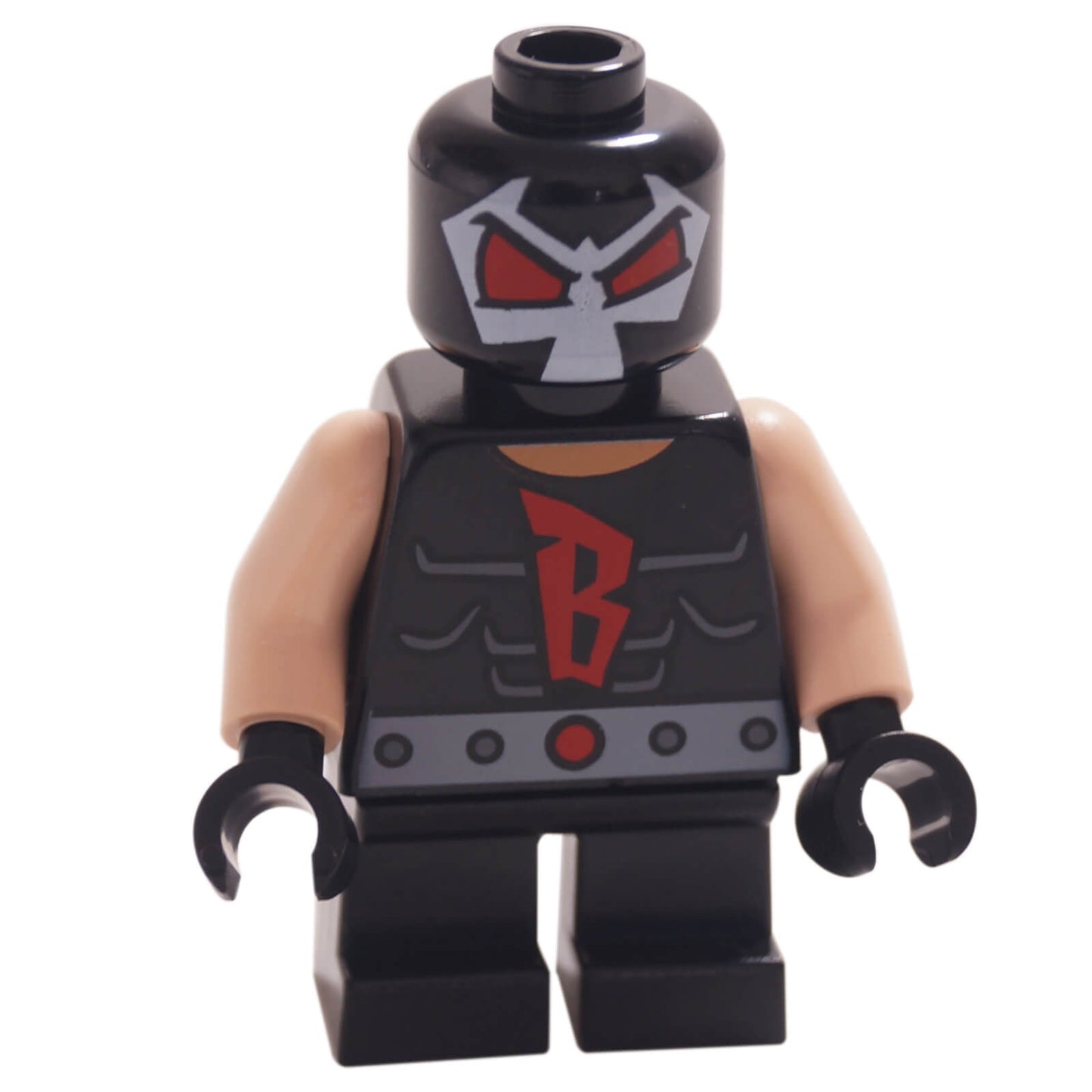 LEGO Bane Mighty Micros minifigure, front view, short legs