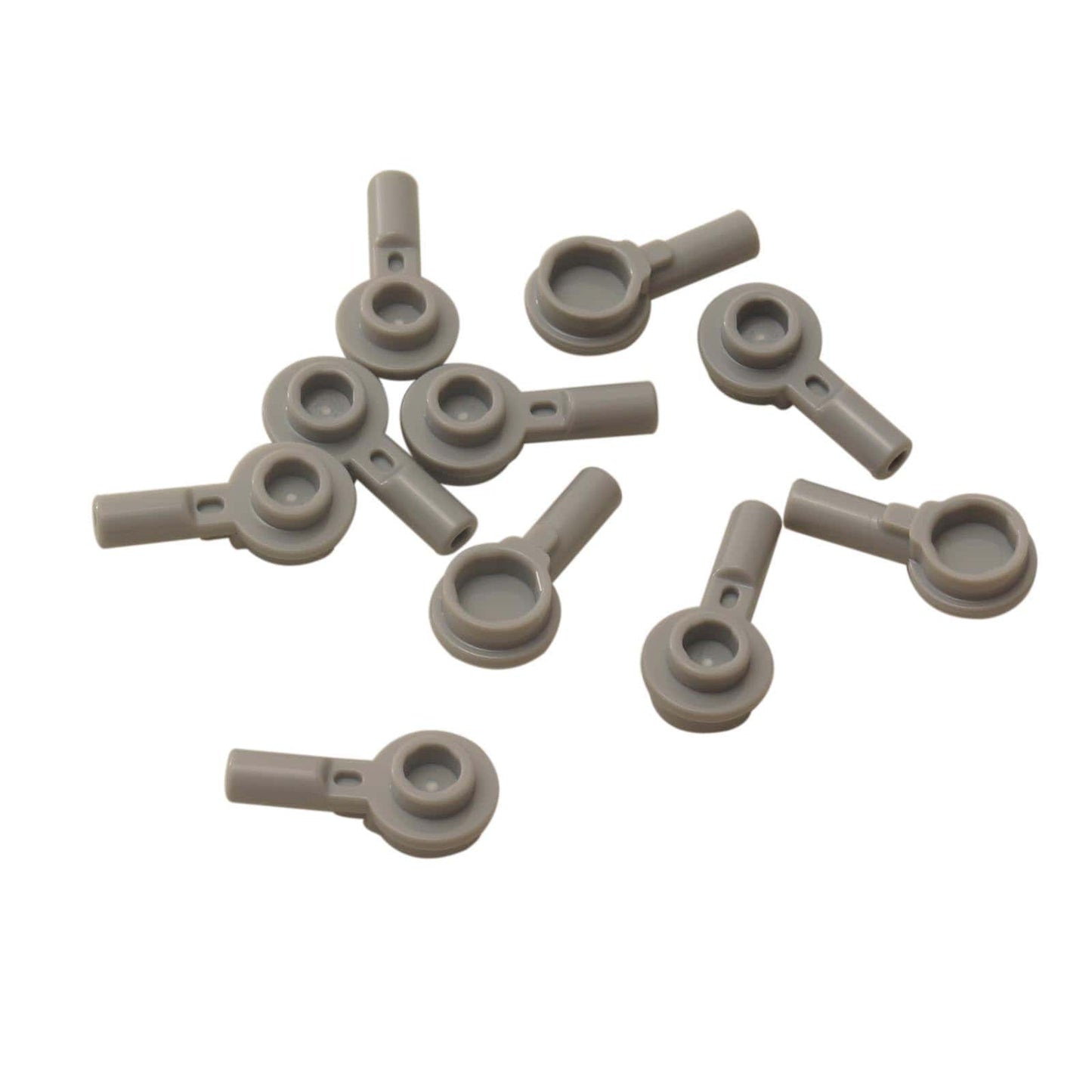 LEGO® Bar 1L with 1 x 1 round plate with hollow stud in light bluish gray, small connector piece for detailed builds.
