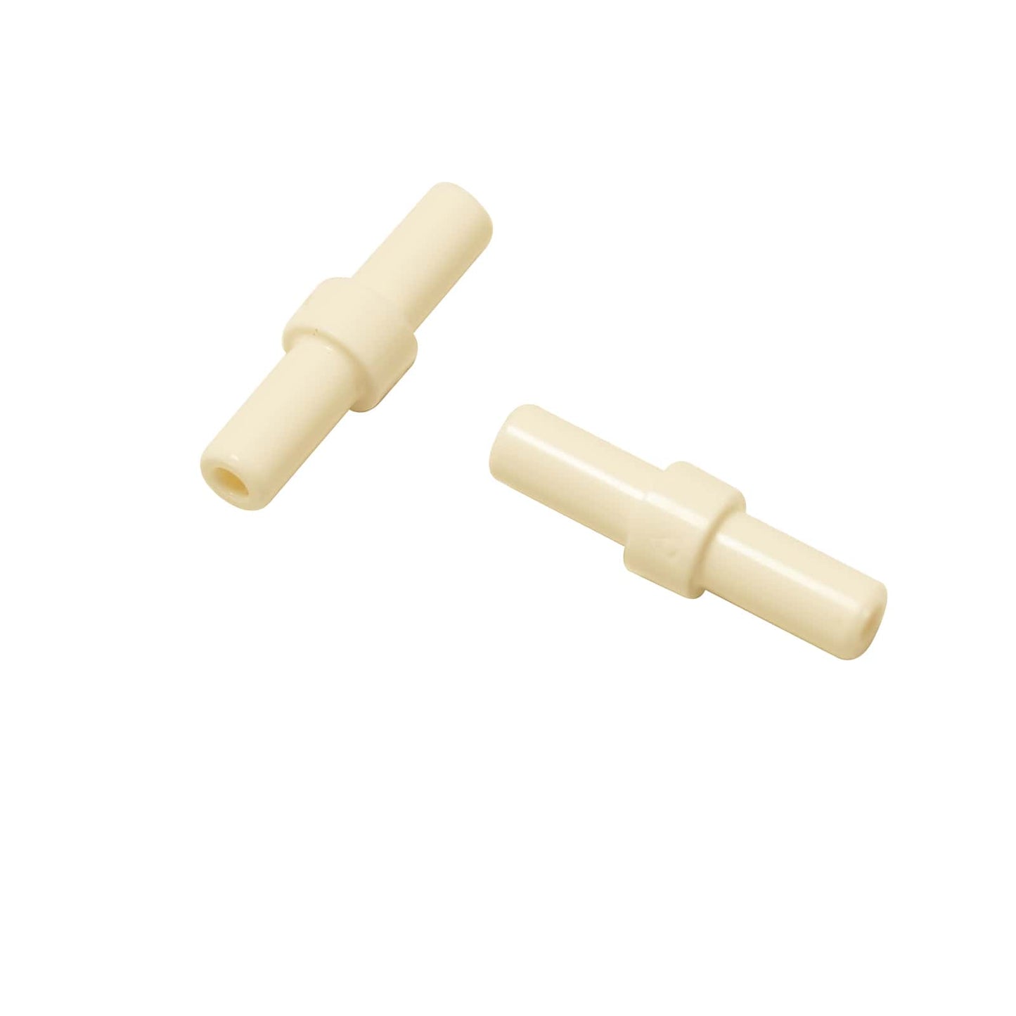LEGO® barra 2L con anillo de parada integrado, elemento de varilla corta para posicionamiento controlado y fijaciones seguras, color blanco
