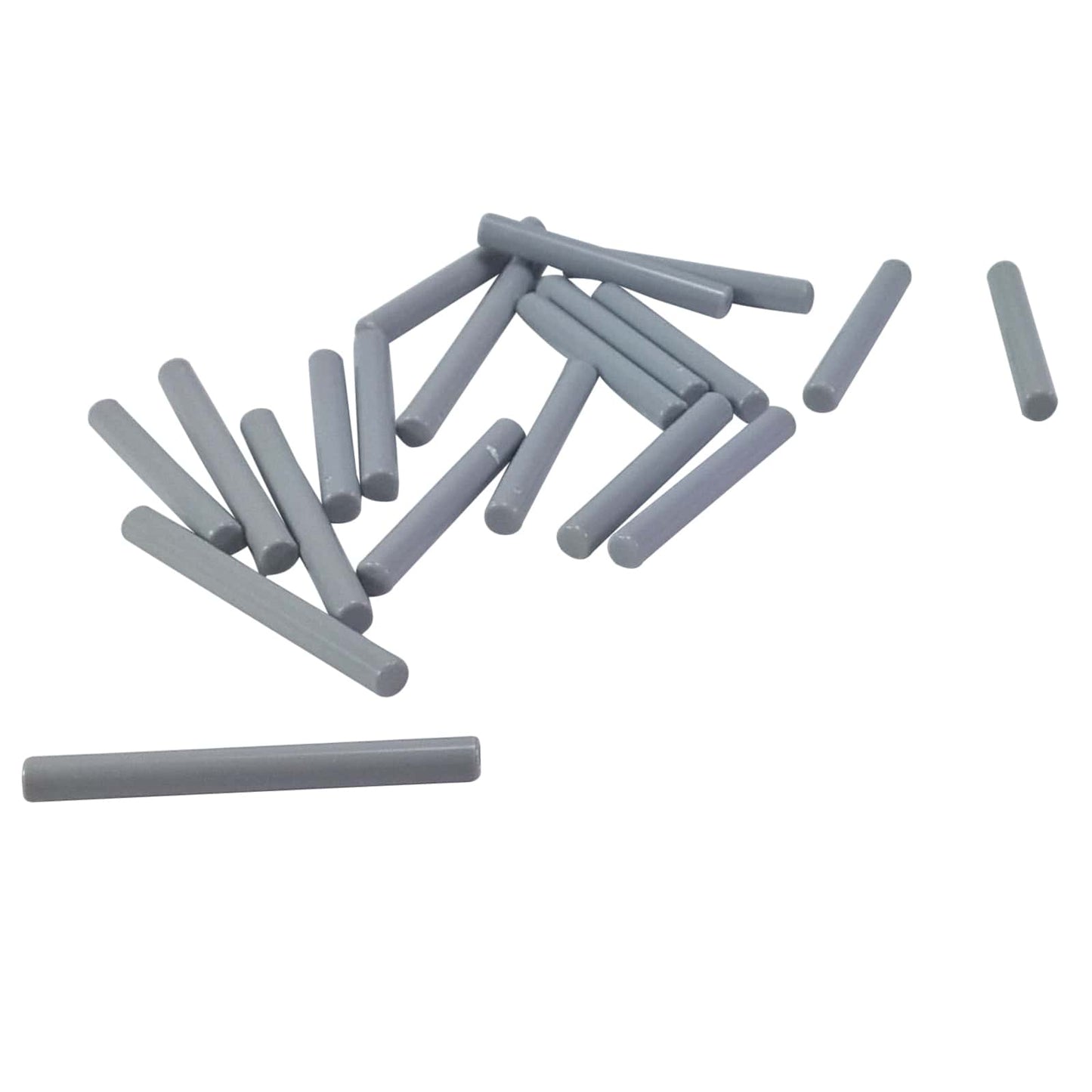 LEGO® elemento barra 4L dritta, comunemente usato come lama di lightsaber o bastone, colore grigio chiaro bluastro
