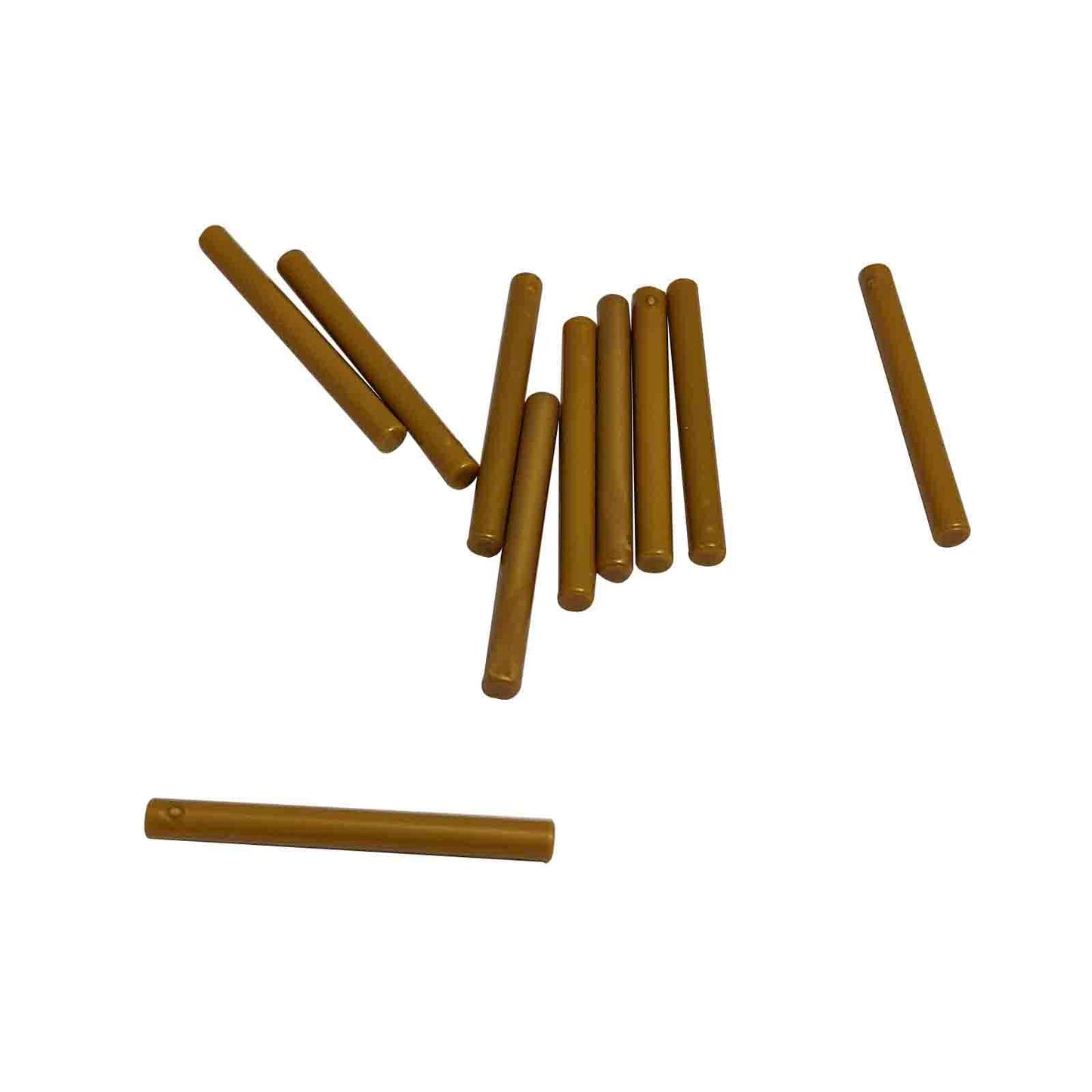 LEGO® elemento barra 4L dritta, comunemente usato come lama di lightsaber o bastone, colore oro perla
