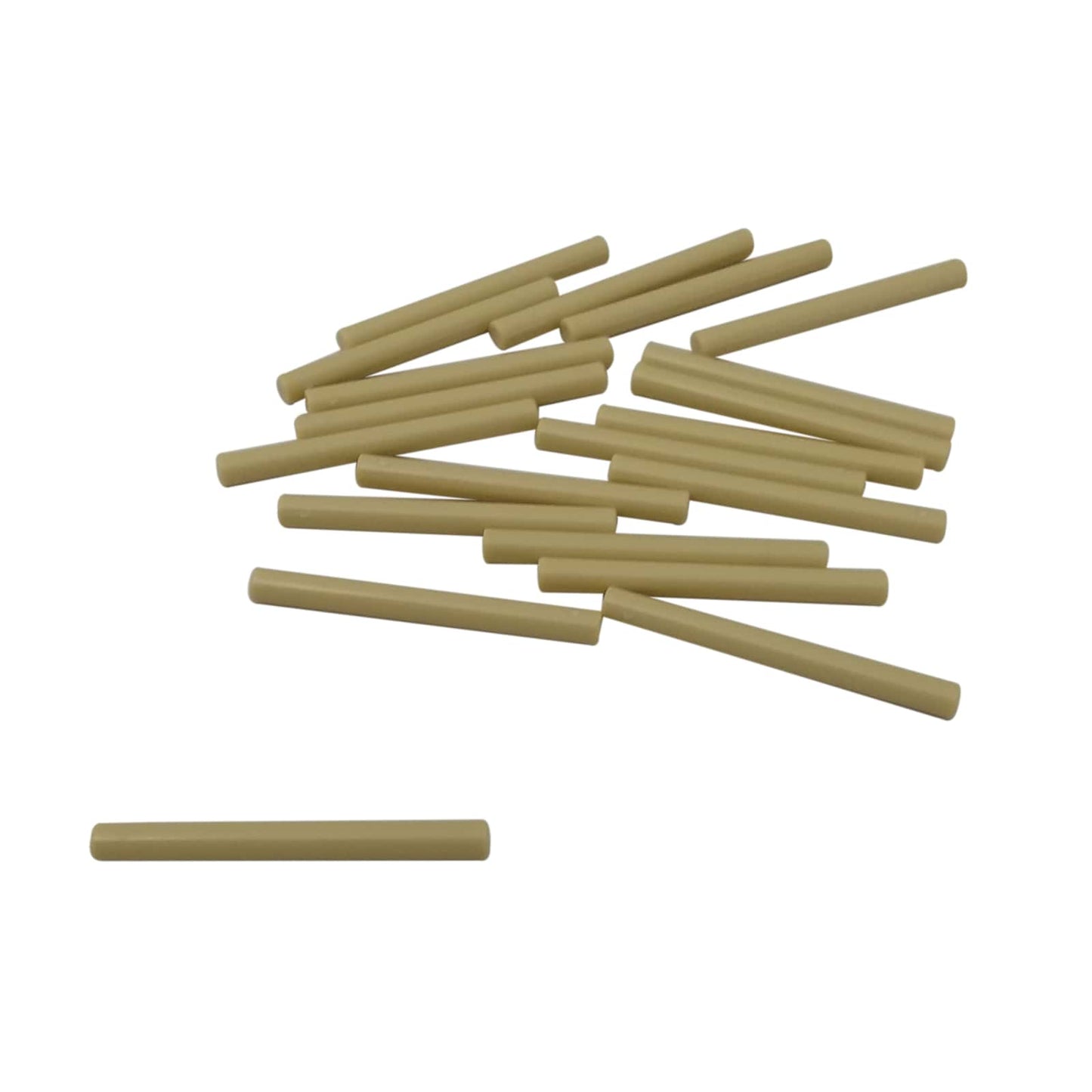 LEGO® elemento barra 4L dritta, comunemente usato come lama di lightsaber o bastone, colore sabbia
