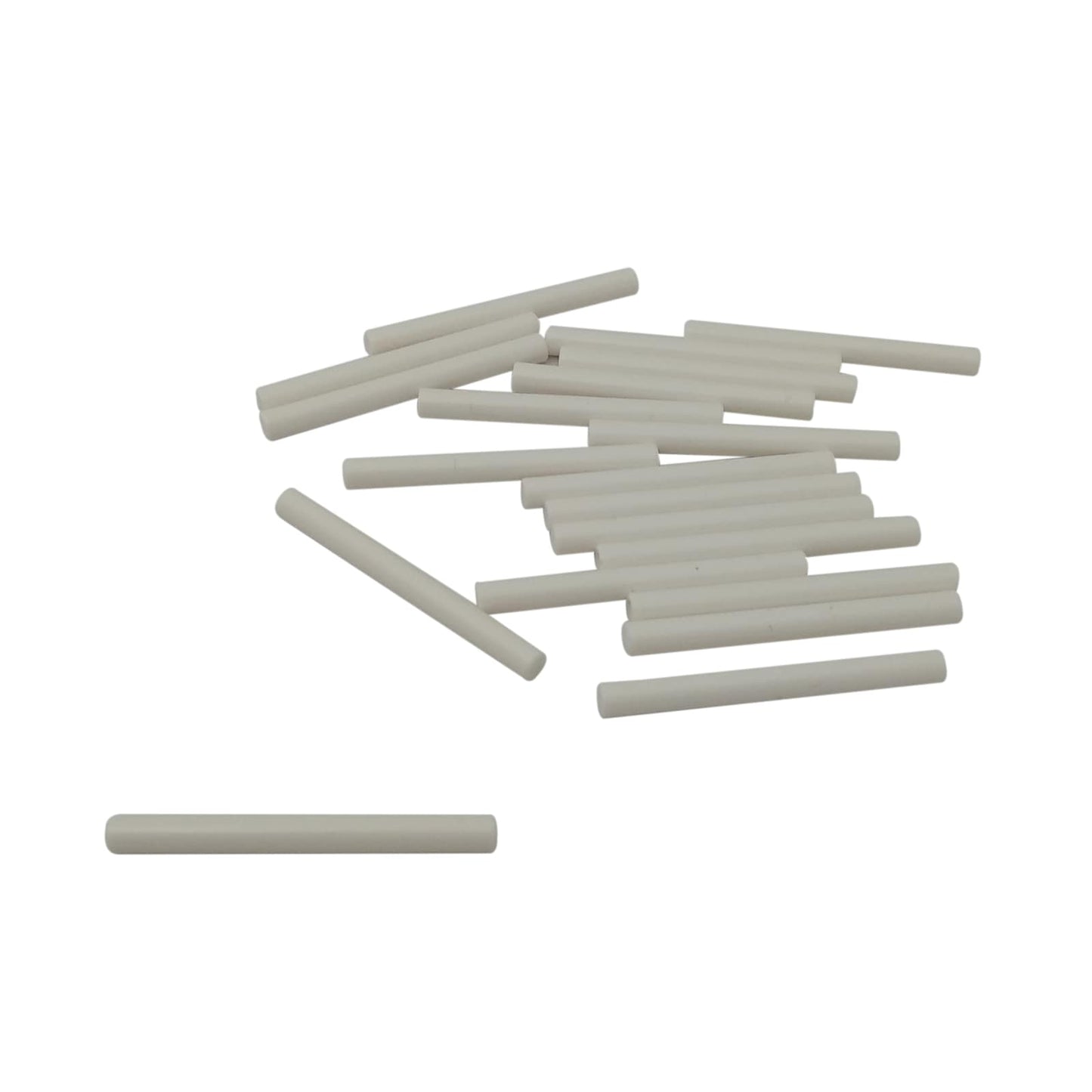 LEGO® elemento barra 4L dritta, comunemente usato come lama di lightsaber o bastone, colore bianco
