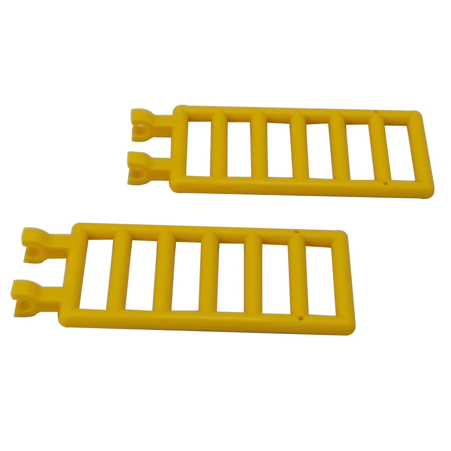 LEGO® element drabinkowy 7 x 3 z dwoma zaciskami bocznymi, stosowany jako drabina lub poręcz, kolor żółty
