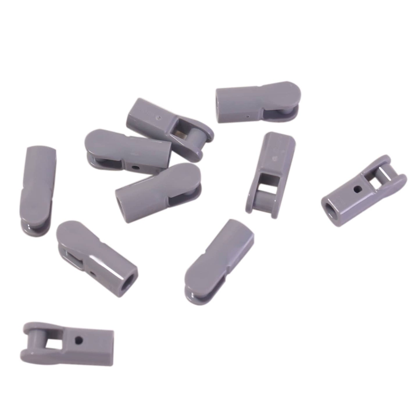 LEGO® Stangenhalter mit Griff, Griff-Element zum Halten von Werkzeugen, Waffen oder Zubehör, hellblaugraue Farbe
