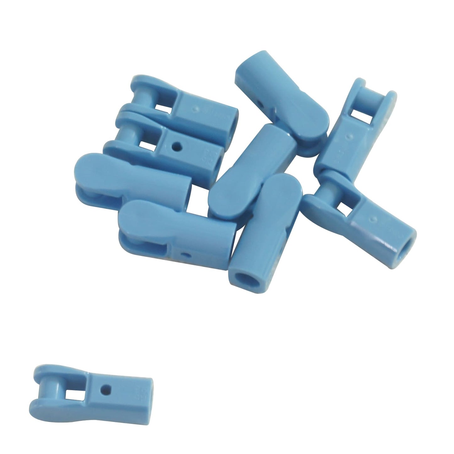 LEGO® Stangenhalter mit Griff, Griff-Element zum Halten von Werkzeugen, Waffen oder Zubehör, mittelblaue Farbe
