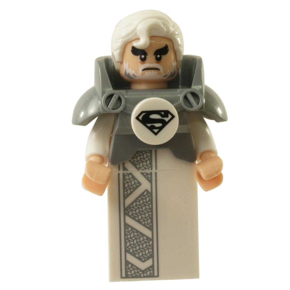 LEGO® Batman Movie Jor-El coltlbm40 minifigure with white hair, silver chest armour and printed white Kryptonian robes