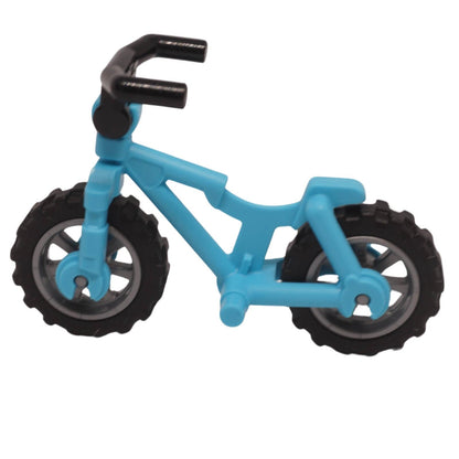 LEGO bicycle 5554c01 heavy mountain bike with rugged tires and silver wheels medium azure side view