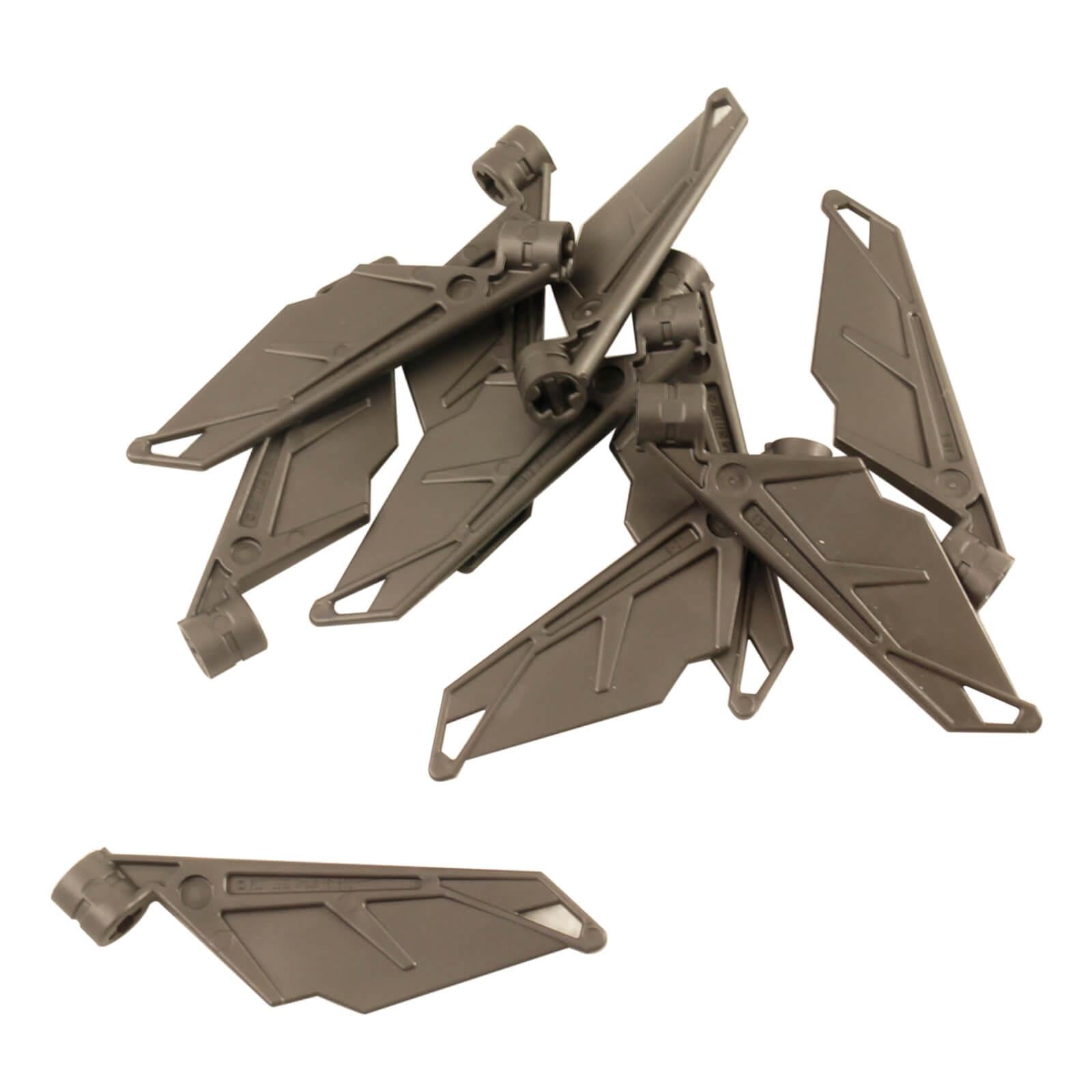 LEGO® Bionicle Flügel Klein / Schwanz mit Achslöchern (Teil 61800) in perldunkelgrau, verwendet für Kreaturenflügel, Schwänze und biomechanische Details

