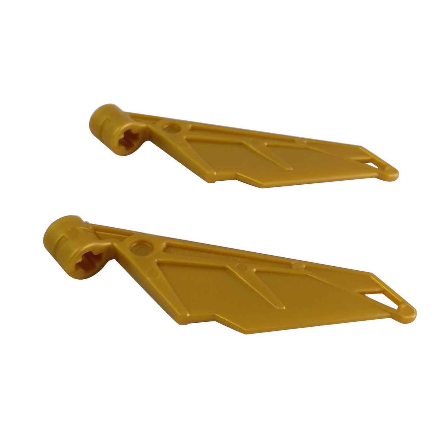 LEGO® Bionicle Flügel Klein / Schwanz mit Achslöchern (Teil 61800) in perlgold, verwendet für Kreaturenflügel, Schwänze und dekorative biomechanische Details
