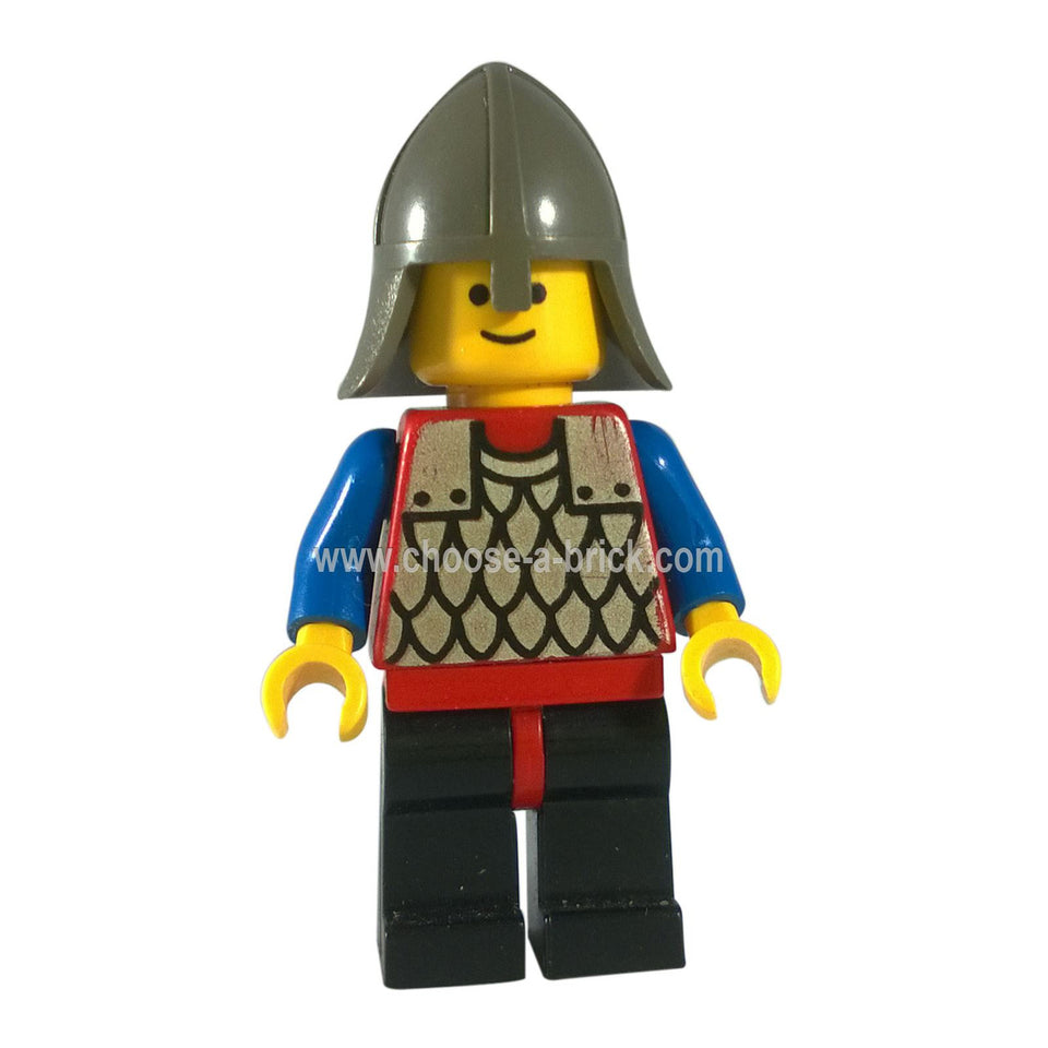LEGO Minifigura Armaduras de Escamas RojoAzul Brazos Negro Piernas Lego Minifigura - cas150, primera vista.