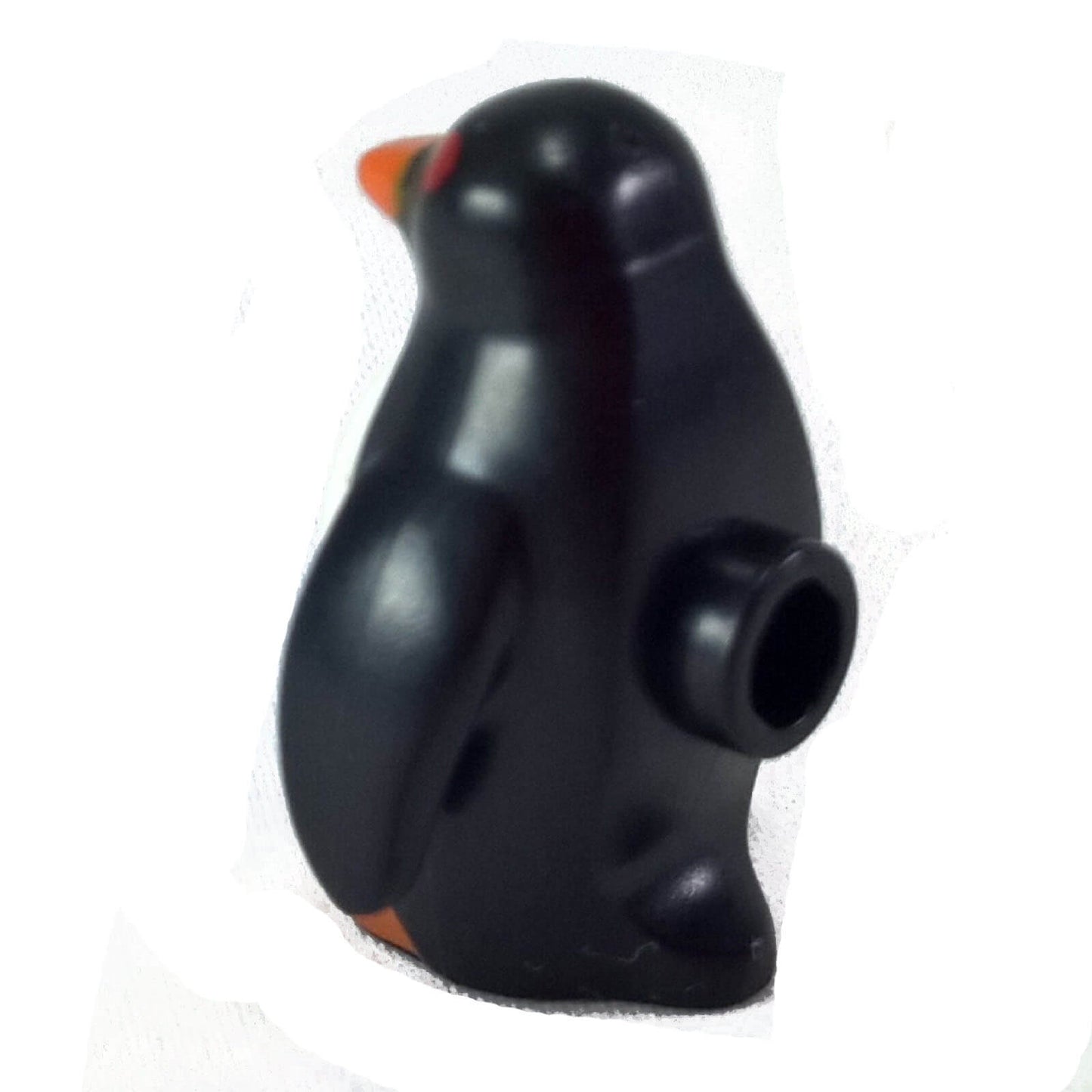 LEGO black penguin orange beak 26076pb02 sea animal figure - backview