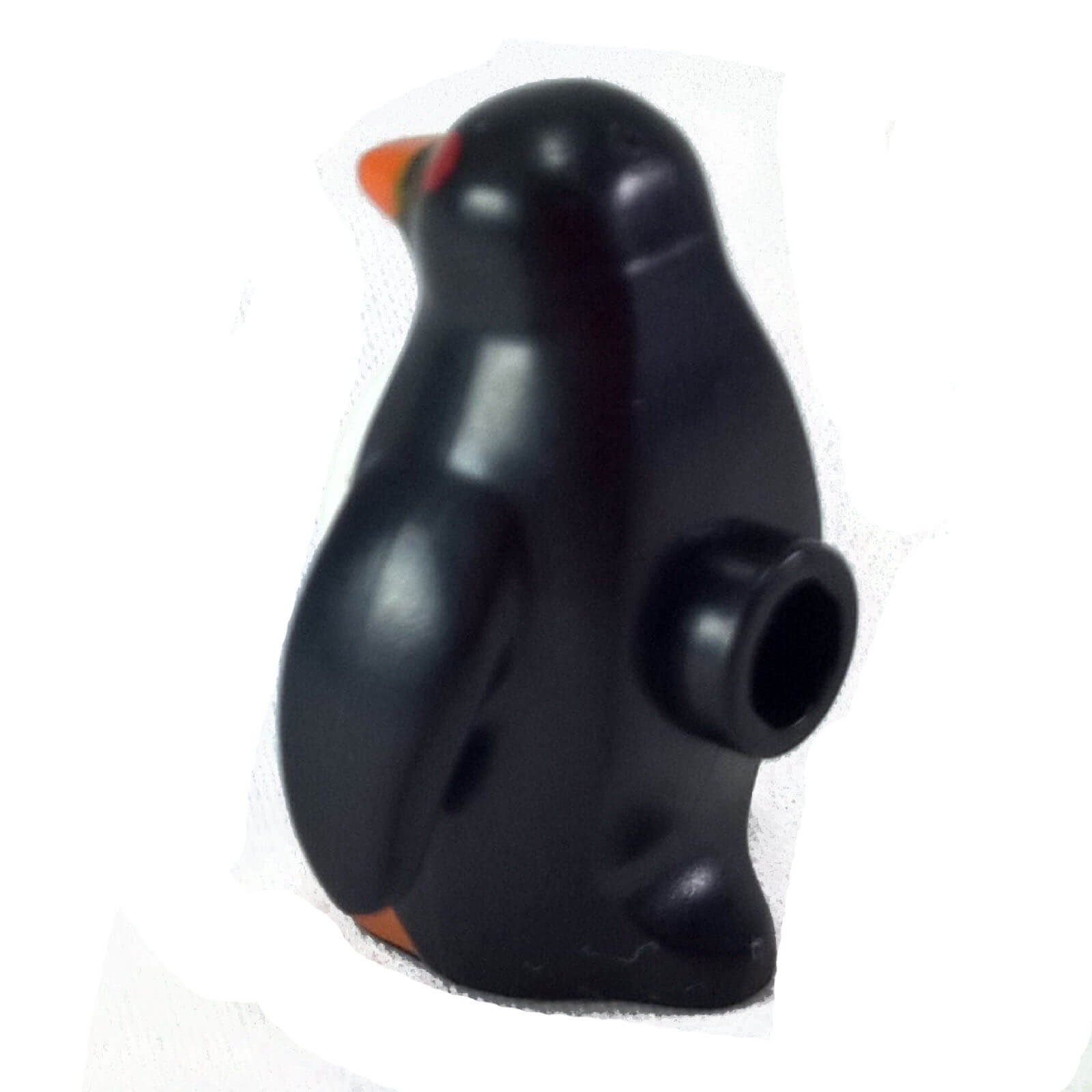 LEGO black penguin orange beak 26076pb02 sea animal figure - backview