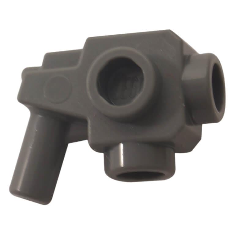 LEGO blaster gun with studs part 44709 customizable weapon piece, dark bluish gray