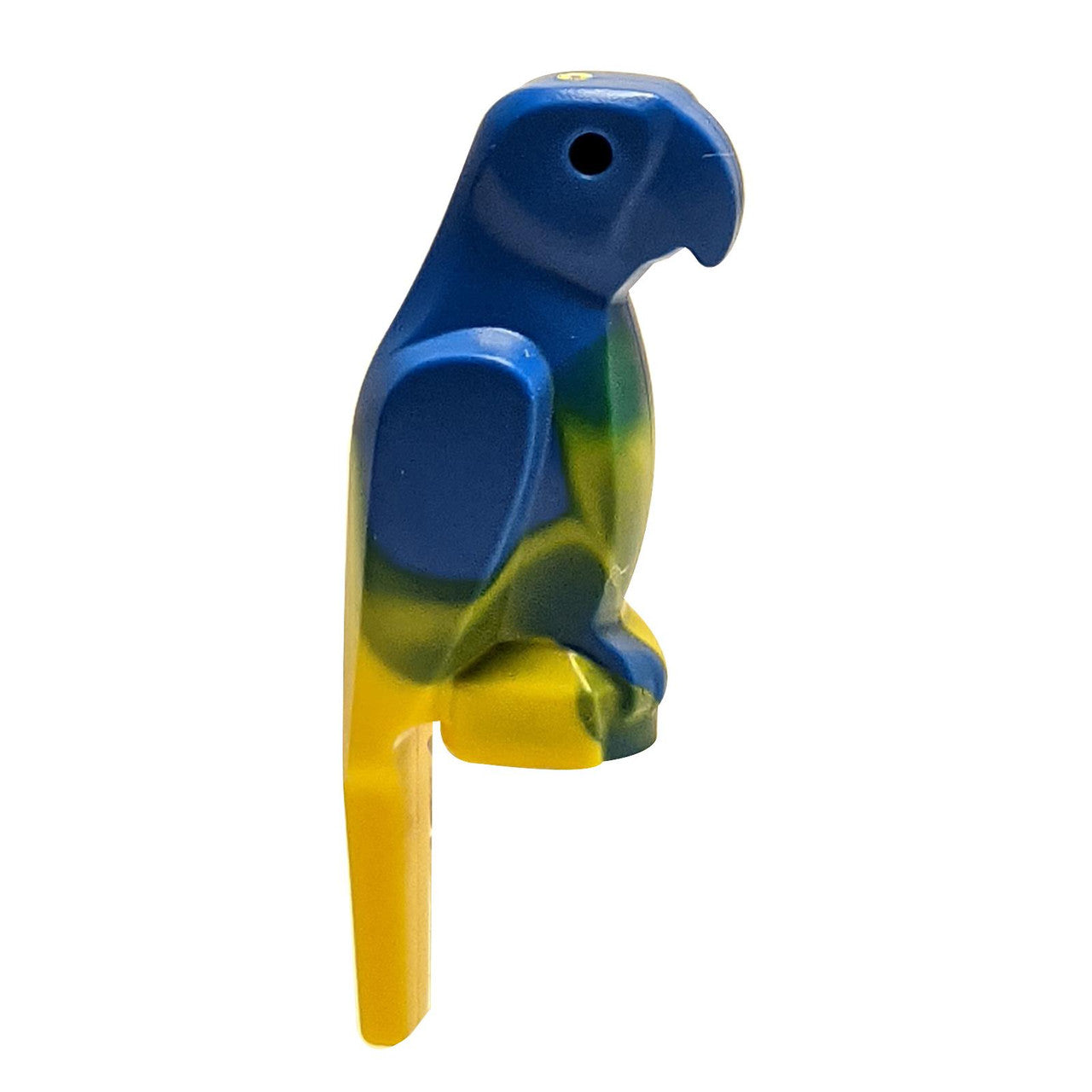 LEGO blue yellow parrot marbled bird figure 27063pb01 side view
