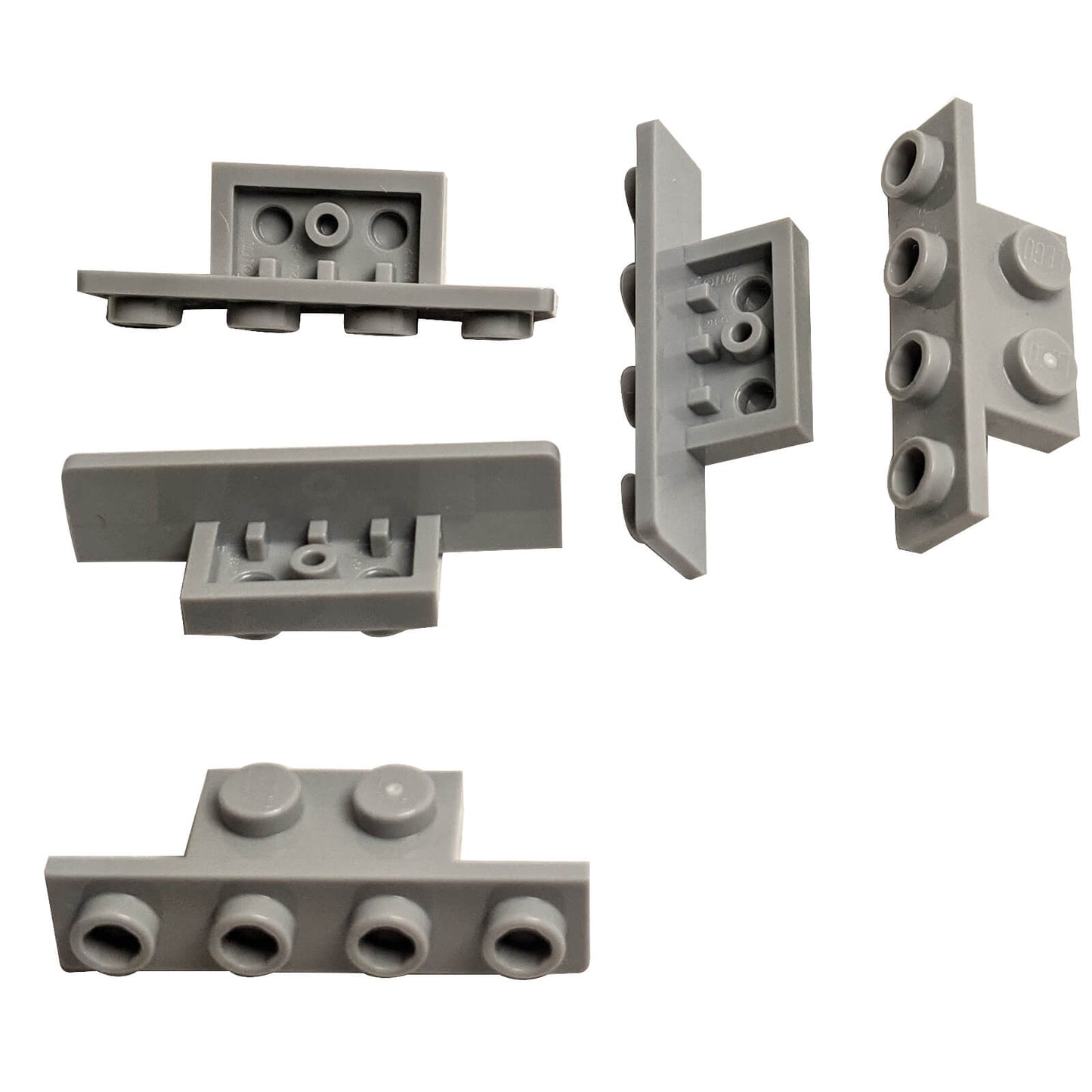 LEGO® Bracket 1 x 2 – 1 x 4 (Part 28802) in light bluish gray, used for offset building and SNOT constructions
