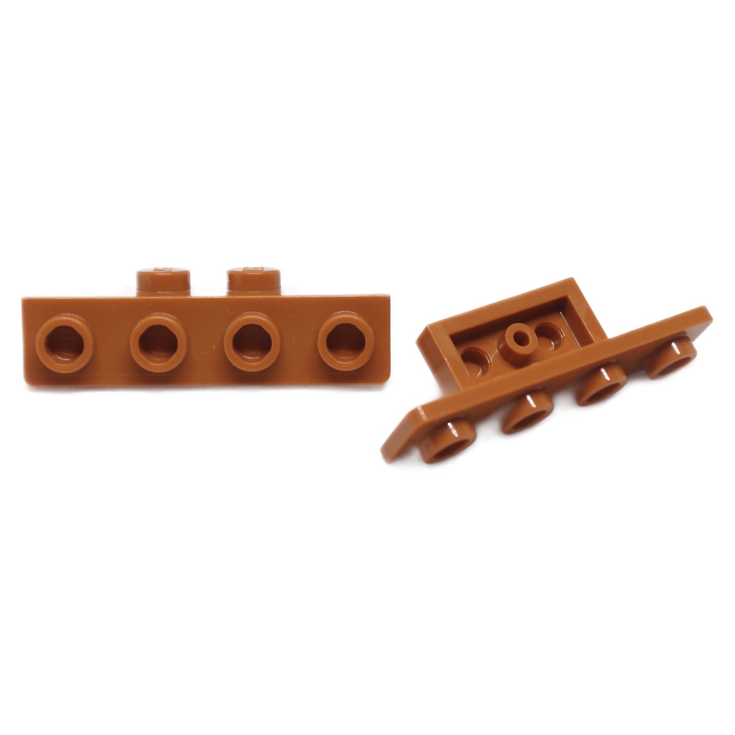 LEGO® Bracket 1 x 2 – 1 x 4 (Part 28802) in medium nougat, used for offset building and SNOT constructions
