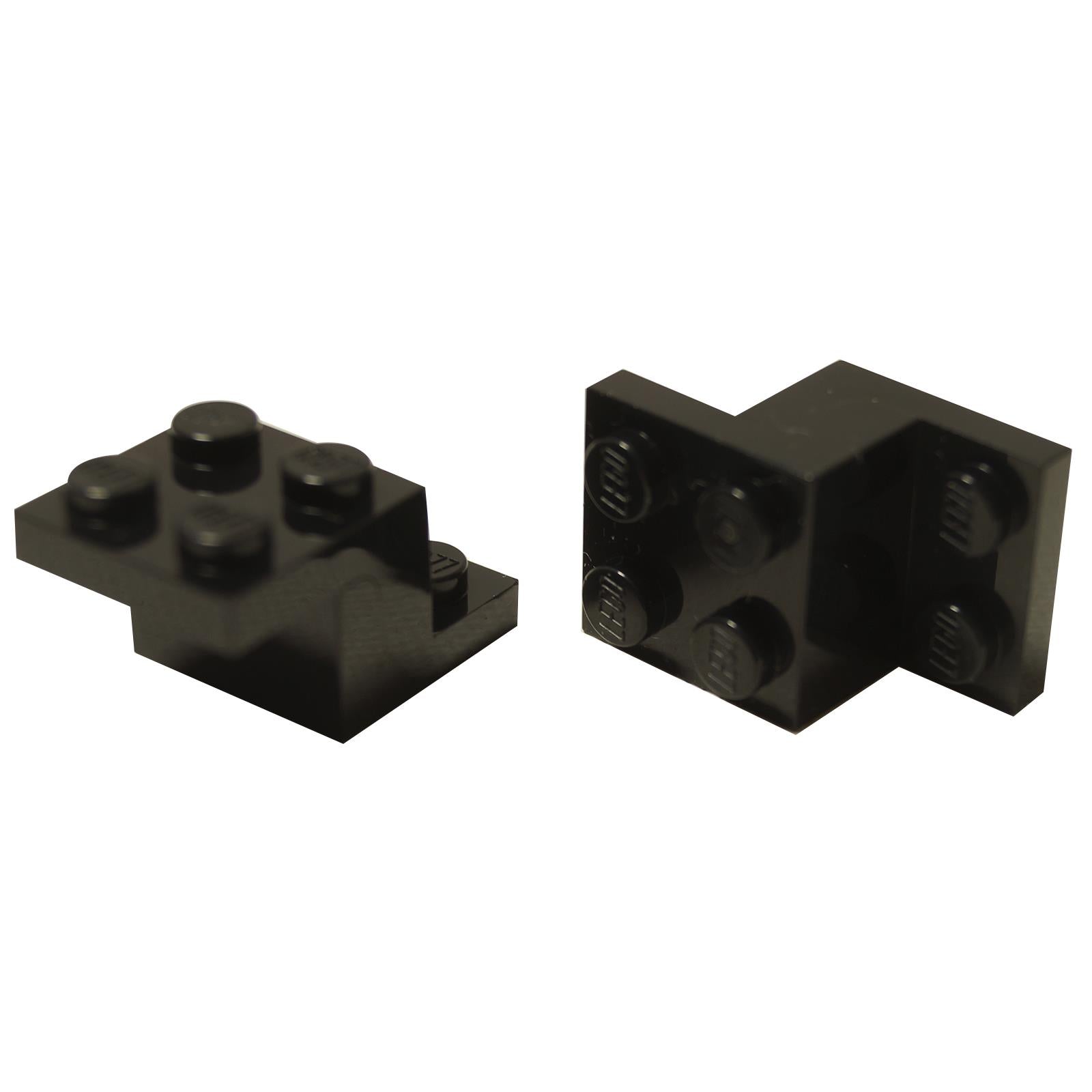  LEGO® Úhelník 3 x 2 x 1 1/3 (díl 73562) ve světle modrošedé barvě, ukazující držák na spodní straně pro obrácené spojení.