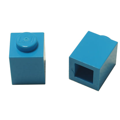 LEGO® Brick 1 x 1 in dark azure, a small square brick with one top stud used for basic building connections.