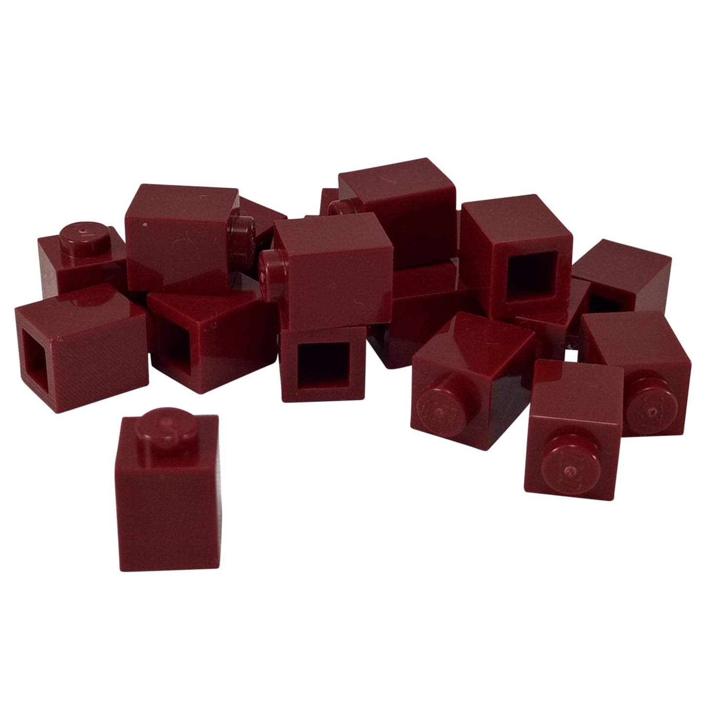 LEGO® Brick 1 x 1 in dark red, a small square brick with one top stud used for basic building connections.
