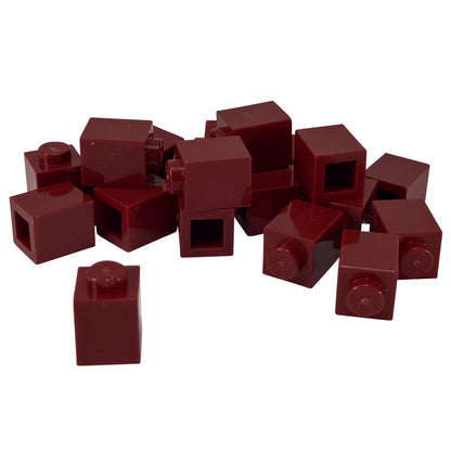 LEGO® Brick 1 x 1 in dark red, a small square brick with one top stud used for basic building connections.