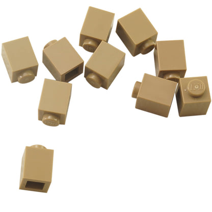LEGO® Brick 1 x 1 in dark tan, a small square brick with one top stud used for basic building connections.