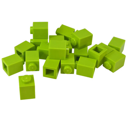 LEGO® Brick 1 x 1 in lime, a small square brick with one top stud used for basic building connections.