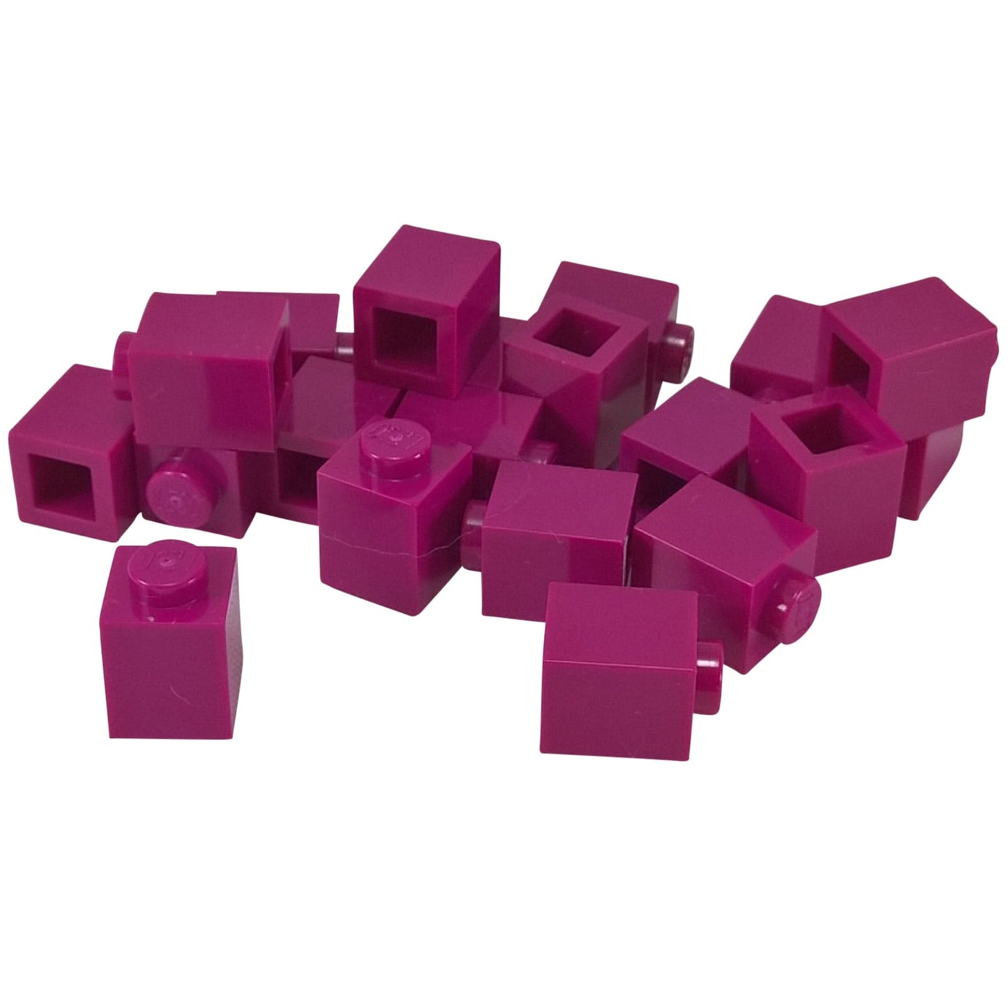 LEGO® Brick 1 x 1 in magenta, a small square brick with one top stud used for basic building connections.