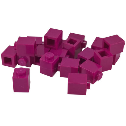 LEGO® Brick 1 x 1 in magenta, a small square brick with one top stud used for basic building connections.