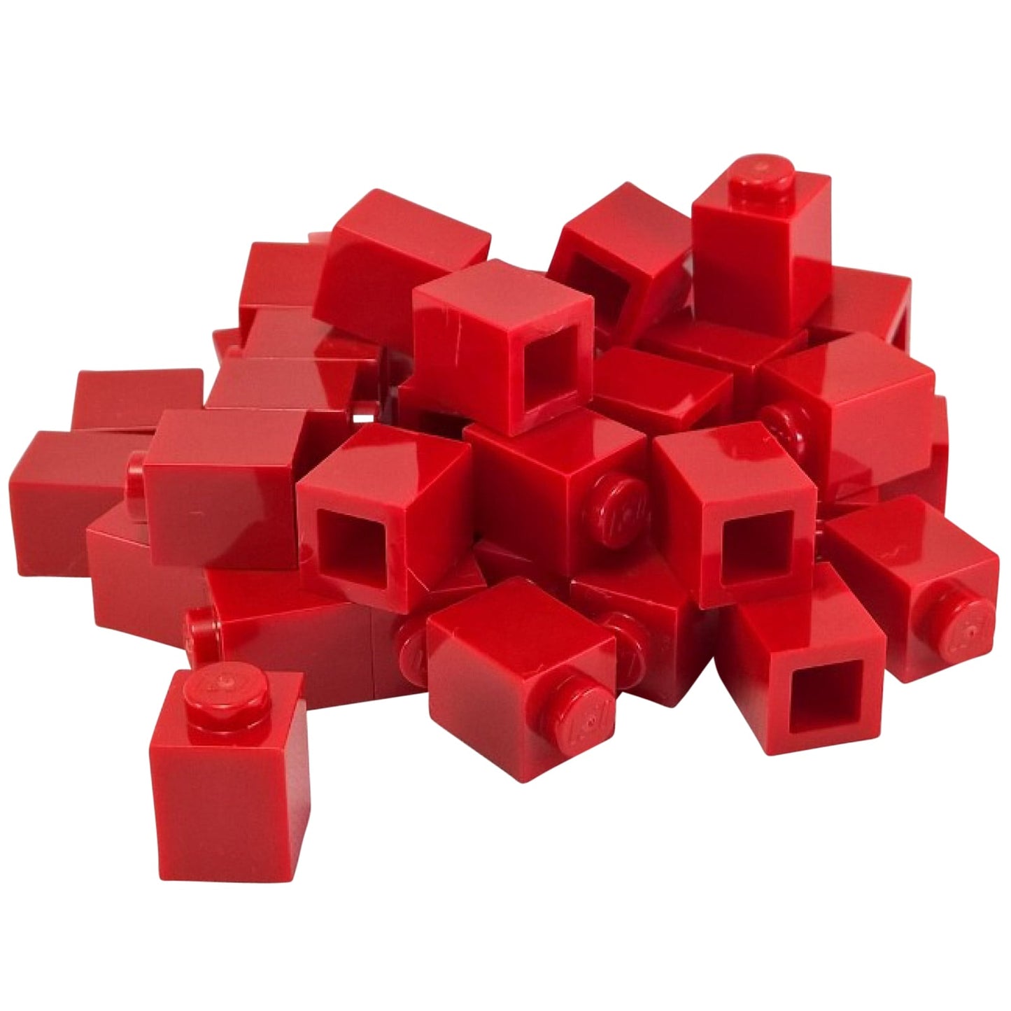 LEGO® Brick 1 x 1 in red, a small square brick with one top stud used for basic building connections.
