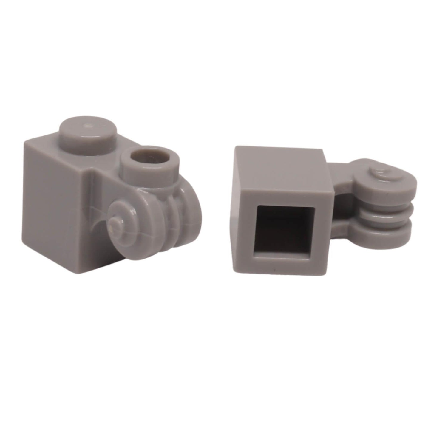 LEGO modified brick 1x1 scroll hollow stud part 20310 light bluish gray