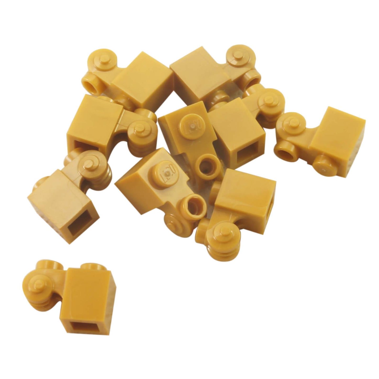 LEGO modified brick 1x1 scroll hollow stud part 20310 pearl gold