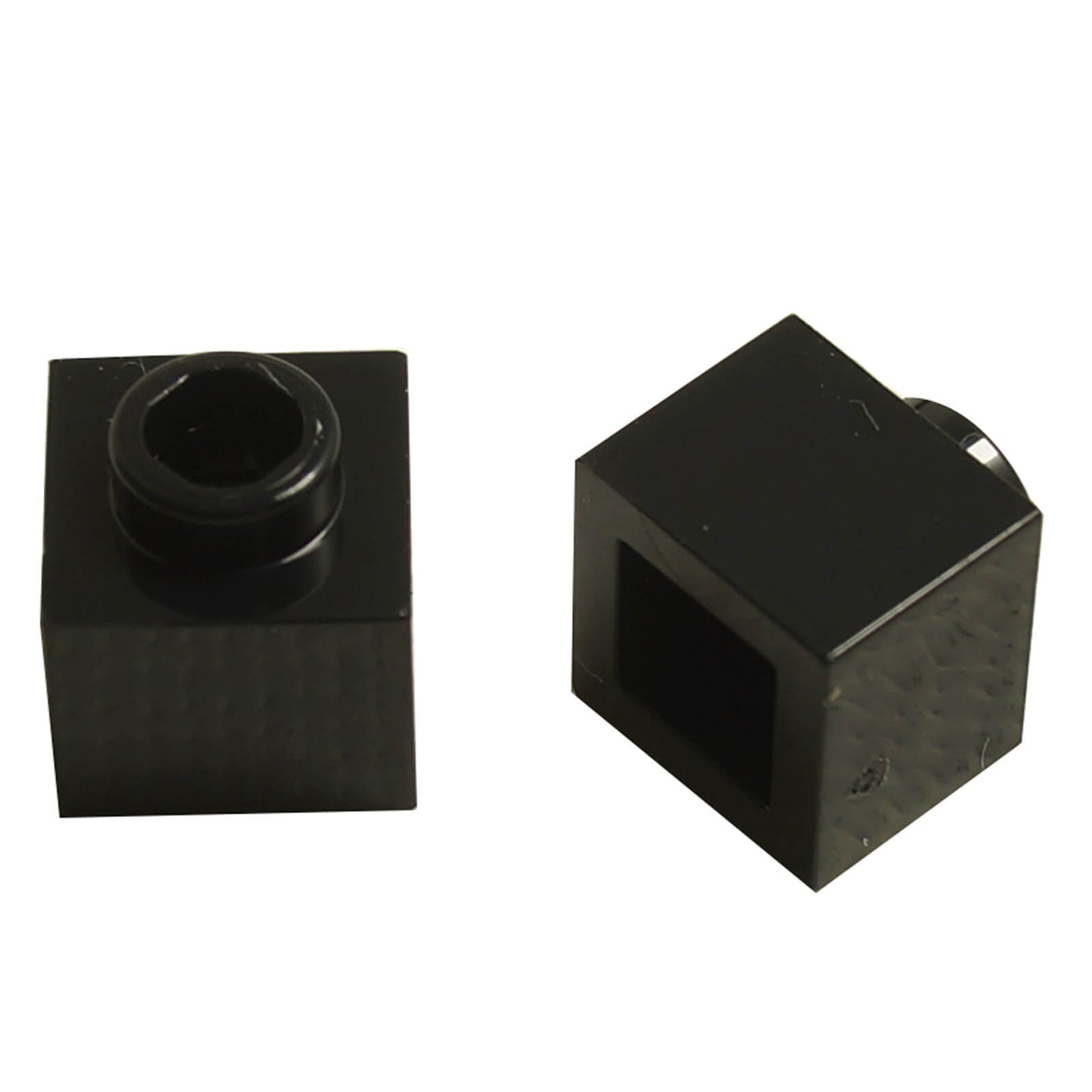 LEGO® Brick, Modified 1 x 1 x 2/3 with Open Stud in black, used for compact detailing and SNOT-compatible builds
