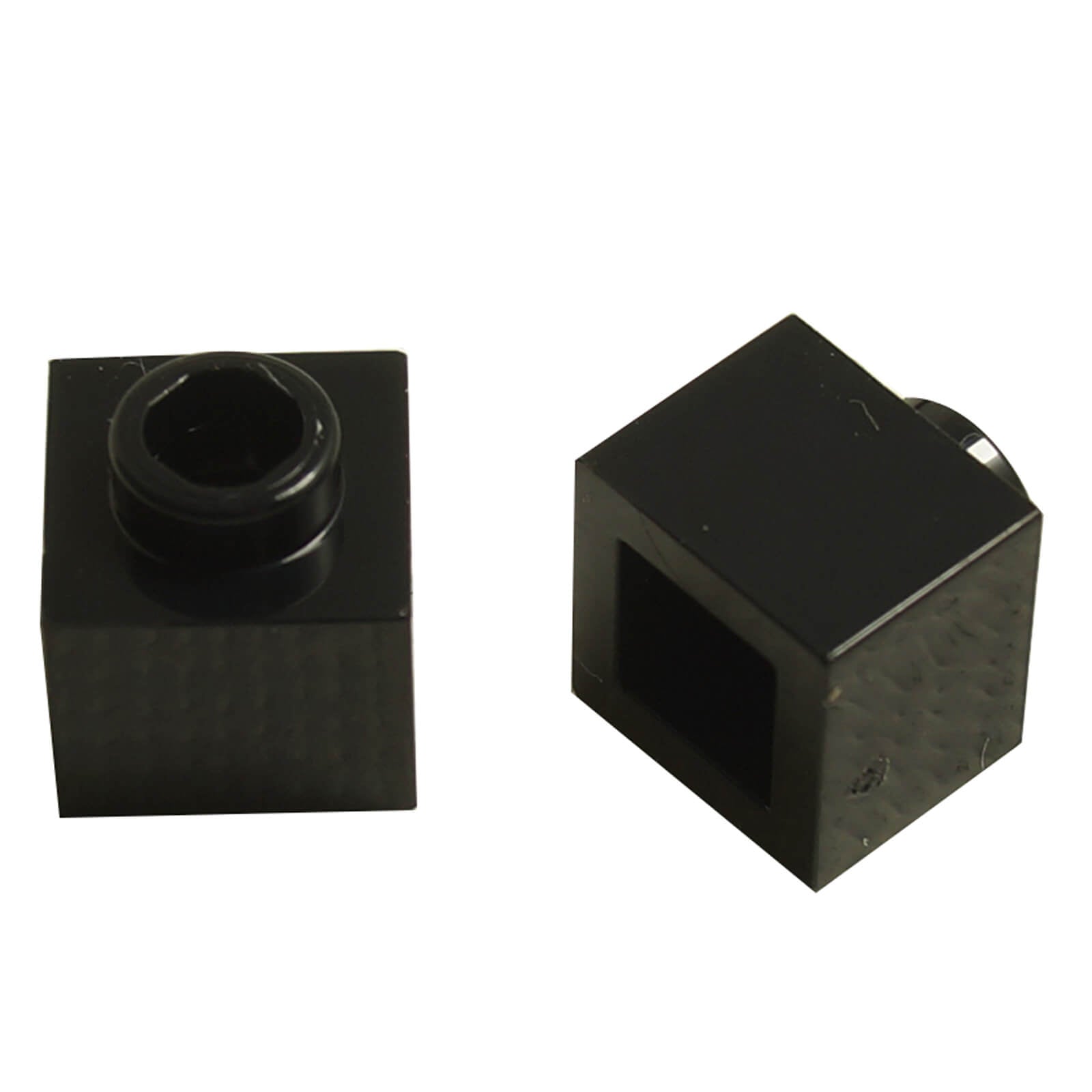 LEGO® Brick, Modified 1 x 1 x 2/3 with Open Stud in black, used for compact detailing and SNOT-compatible builds
