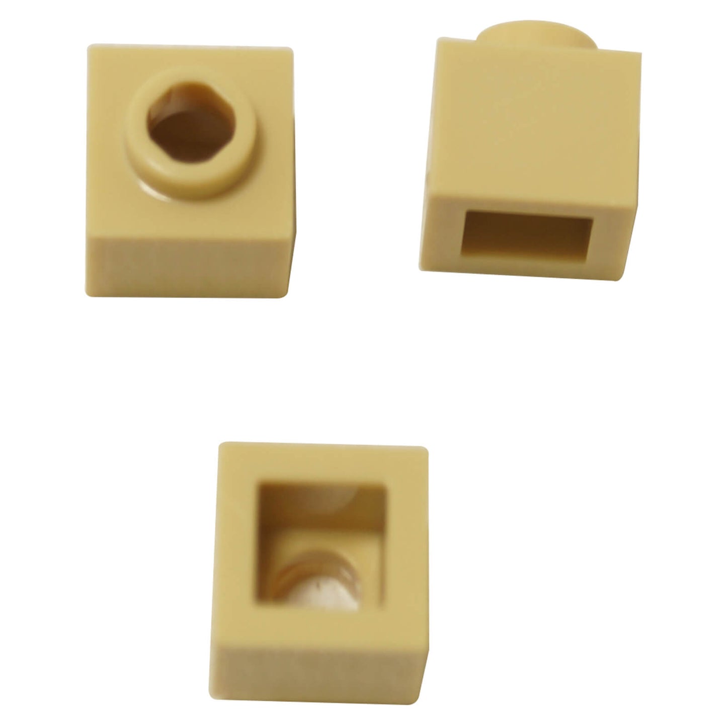 LEGO® Brick, Modified 1 x 1 x 2/3 with Open Stud in tan, used for compact detailing and SNOT-compatible builds
