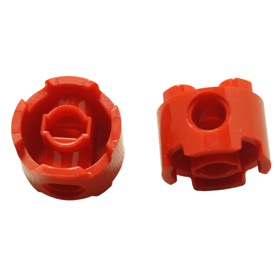 ®ليغو طوبة مستديرة 2 x 2 مع ثقوب دبابيس جانبية للاتصالات بأسلوب Technic، لون أحمر

