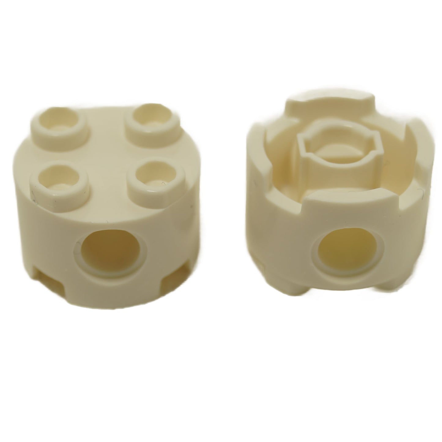 LEGO® kulatý cihla 2 x 2 s otvory pro boční kolíky pro připojení ve stylu Technic, bílá barva
