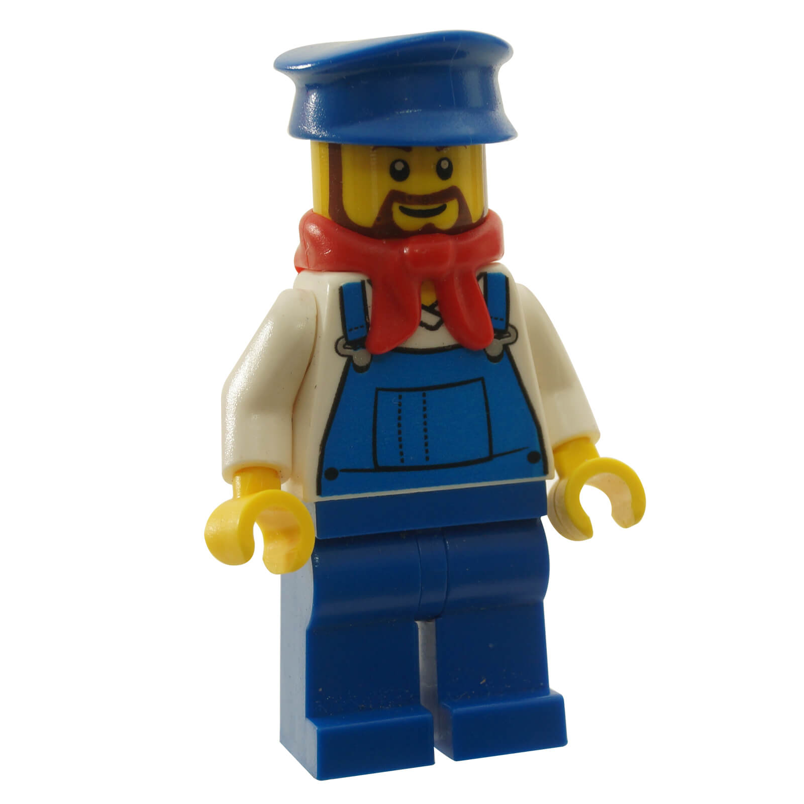 LEGO Cargo Train Driver trn228 minifigure with blue overalls and blue cap