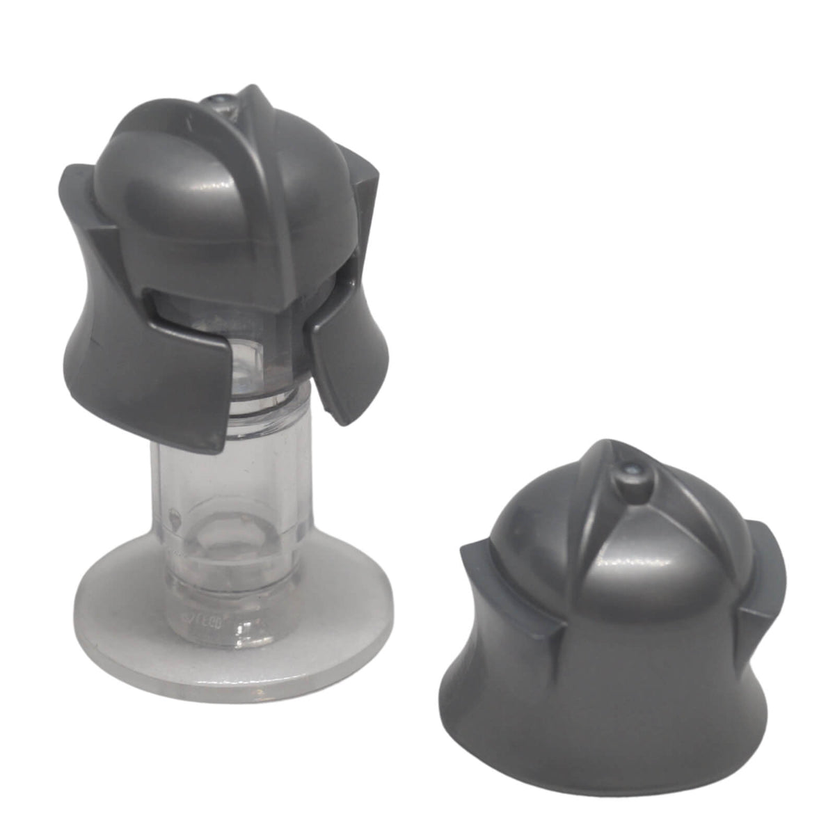 LEGO castle helmet with cheek protection minifigure headgear part 48493, flat silver