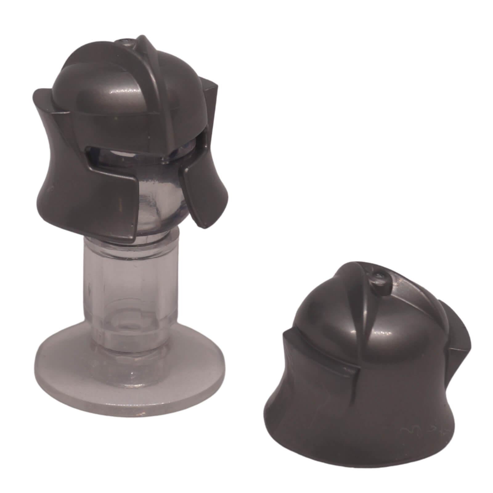 LEGO castle helmet with cheek protection minifigure headgear part 48493, pearl dark gray