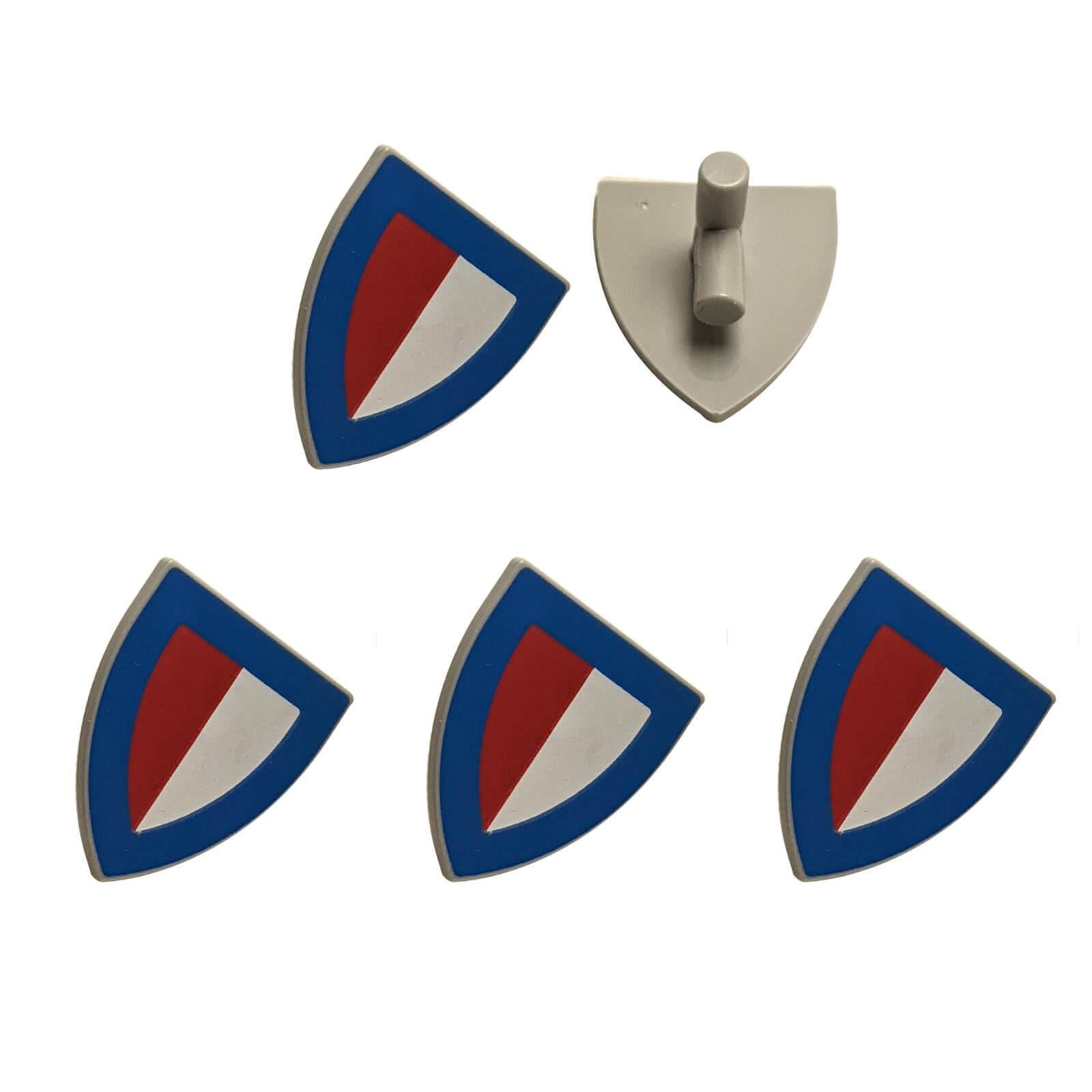 LEGO® castle knight shield bundle with printed red white and blue designs