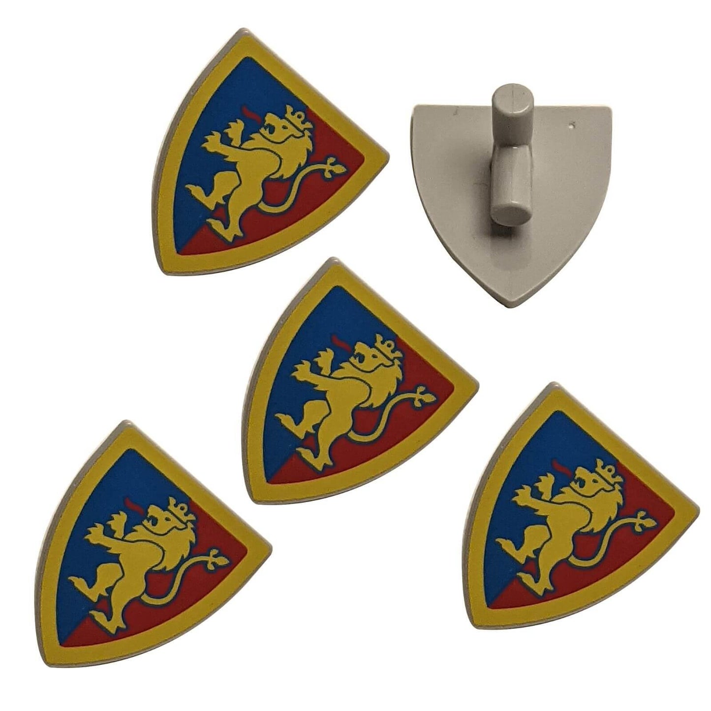 LEGO® Castle Lion Knight Shields x5 with printed lion heraldic design