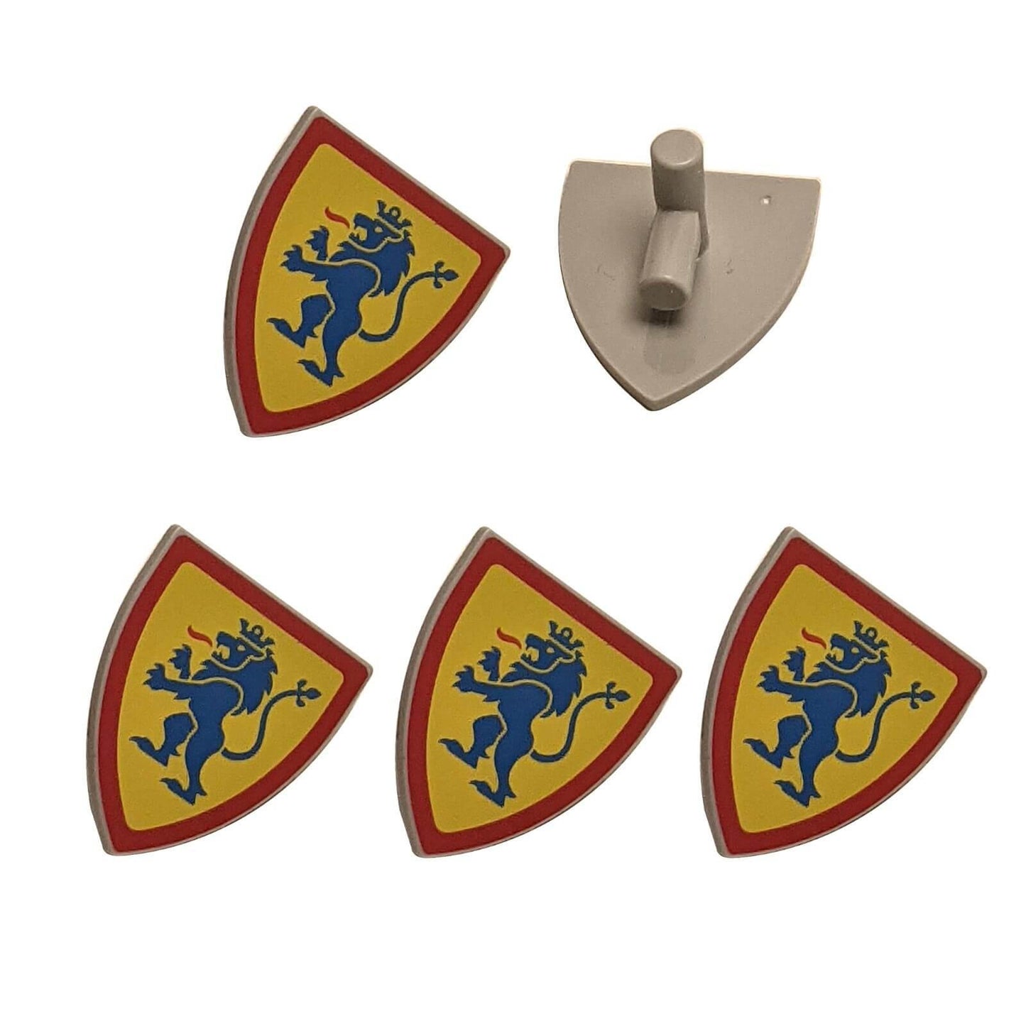 LEGO® Castle Lion Knight Shields x5 with printed heraldic lion design