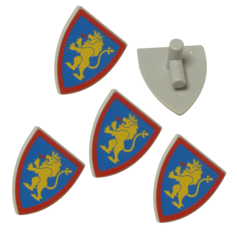 LEGO® printed castle shield bundle with lion crest design