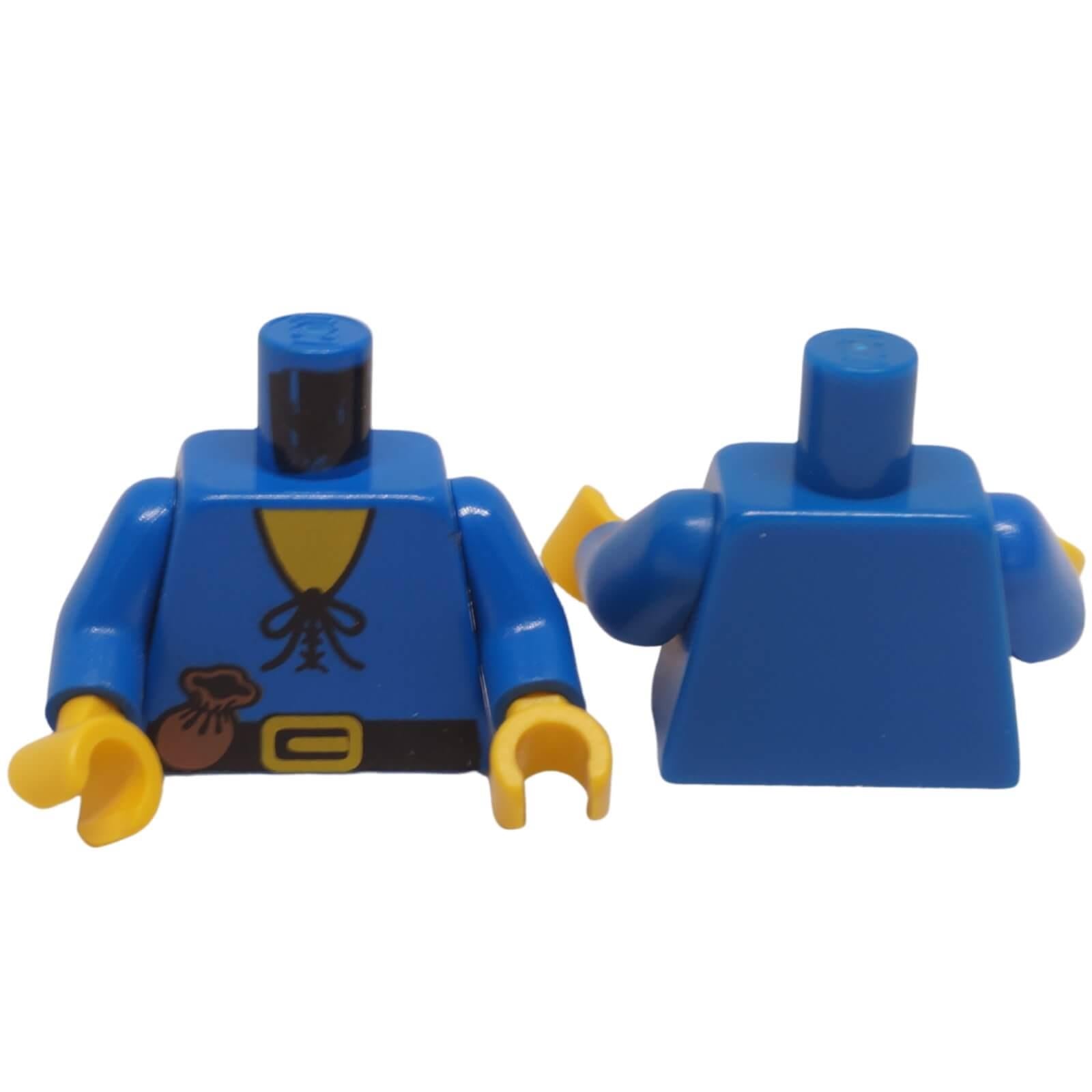 LEGO minifigure torso blue forest shirt with belt and pouch print