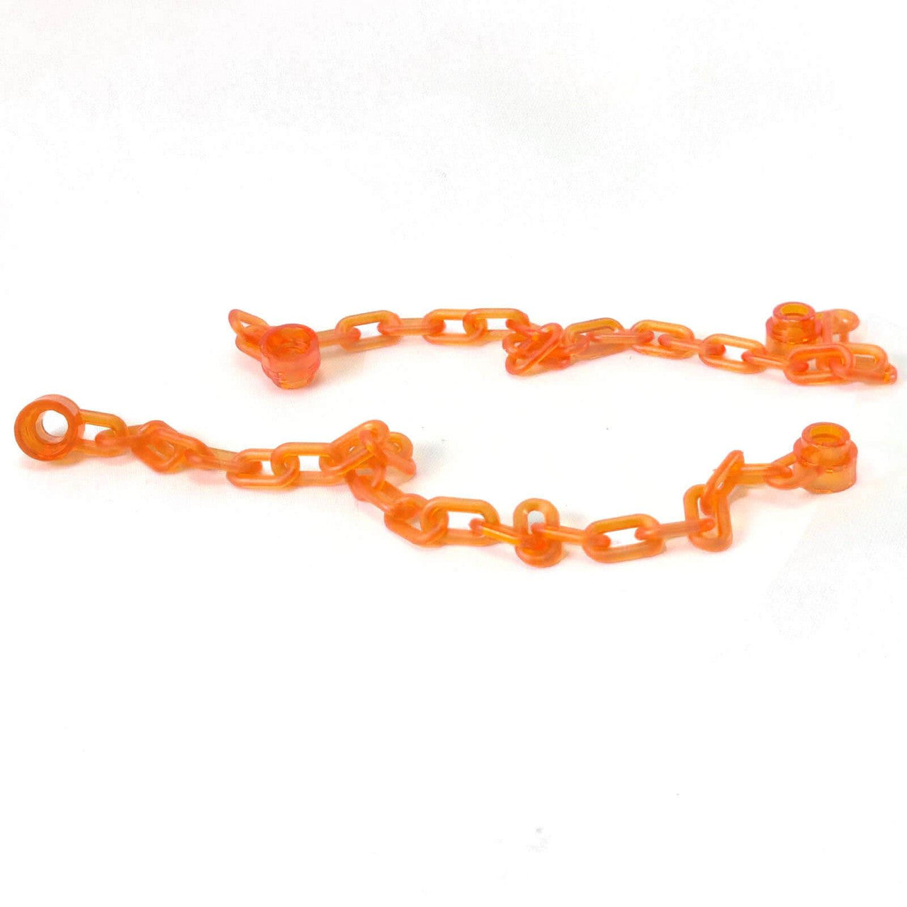 Cadena de 21 eslabones (16-17L) naranja translúcido
