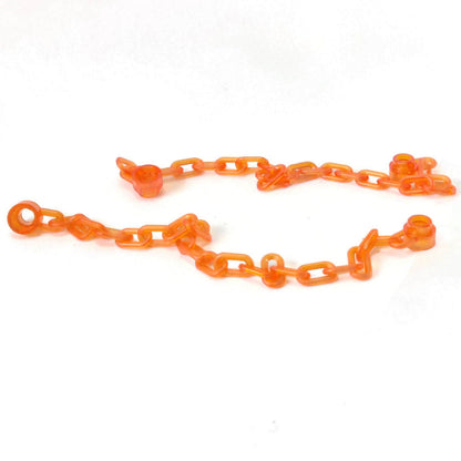 Cadena de 21 eslabones (16-17L) naranja translúcido